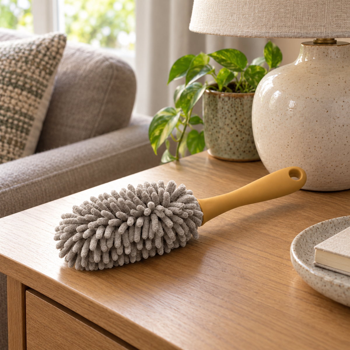 Ochre Mini Chenille Duster
