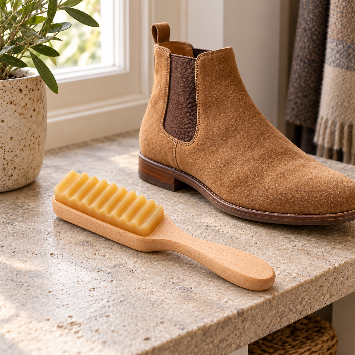 Beech Crepe Suede Brush